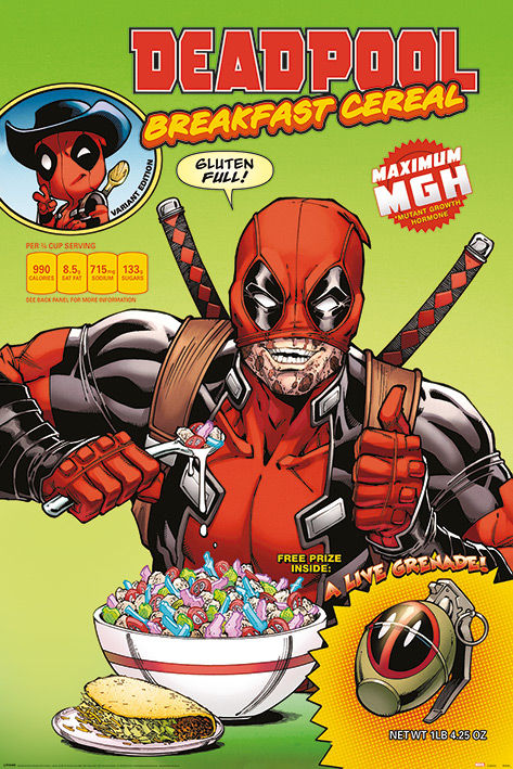 Deadpool Cereal - 24x36 Poster