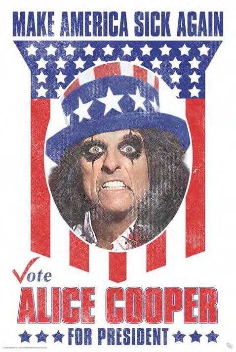 Alice Cooper For President - 24x36 Poster