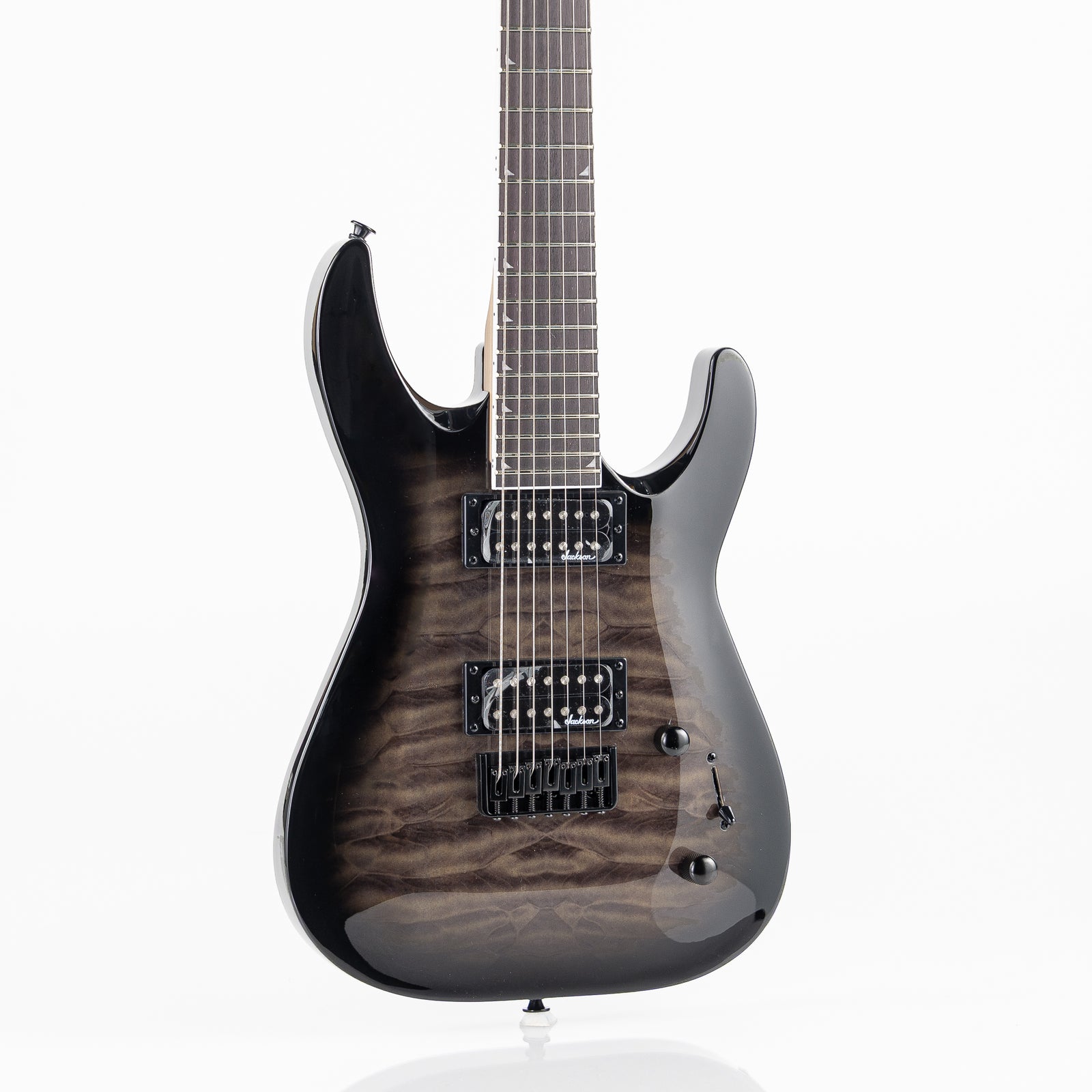 Jackson JS Series Dinky Arch Top JS22Q-7 DKA HT 7-String Electric Guitar - Translucent Black Burst