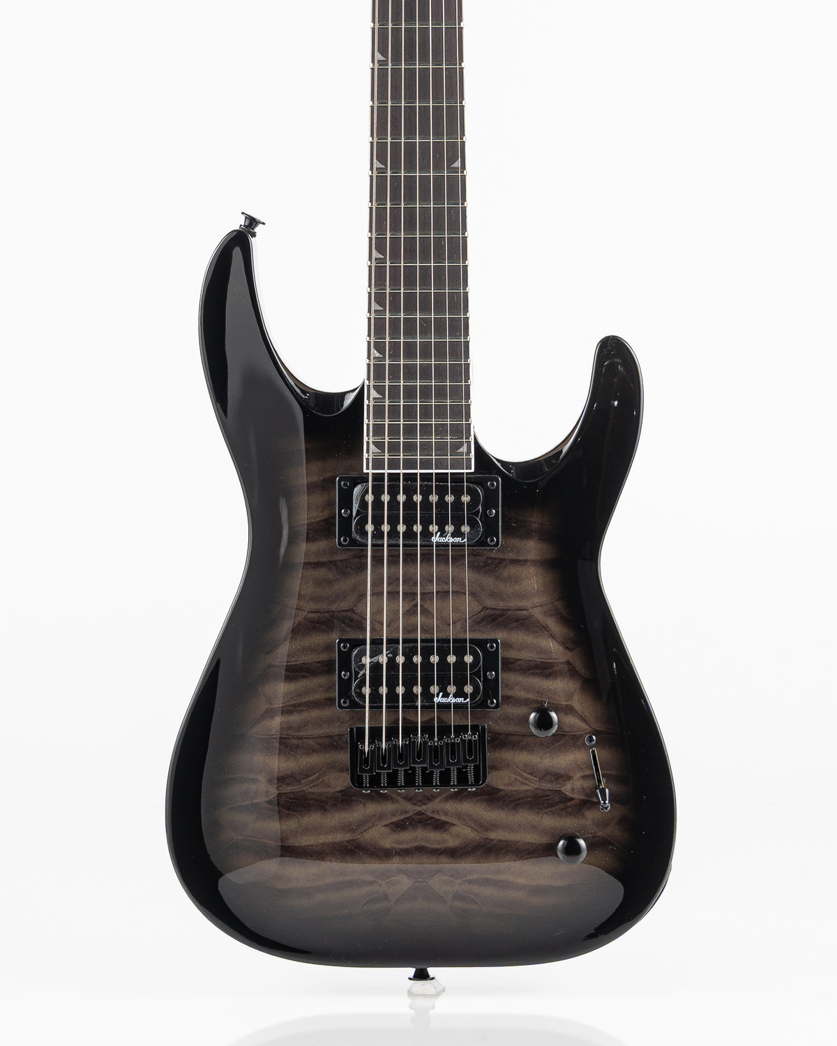Jackson JS Series Dinky Arch Top JS22Q-7 DKA HT 7-String Electric Guitar - Translucent Black Burst