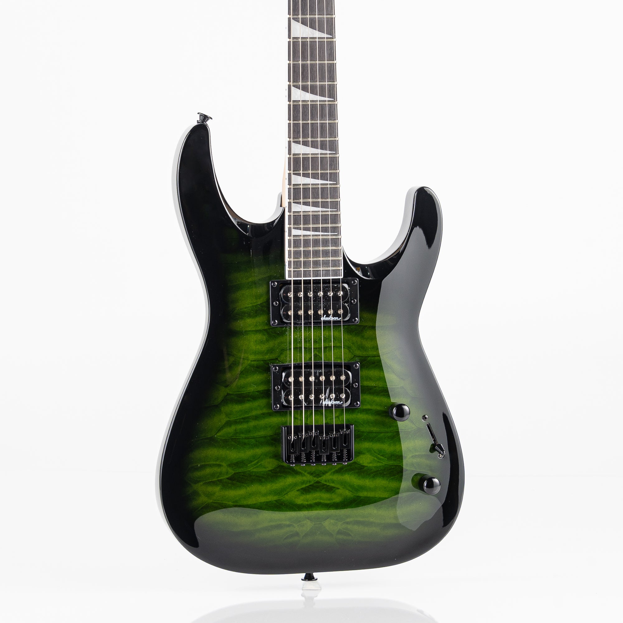 Jackson JS32Q DKA HT Dinky Hard-Tail Electric Guitar - Translucent Green Burst