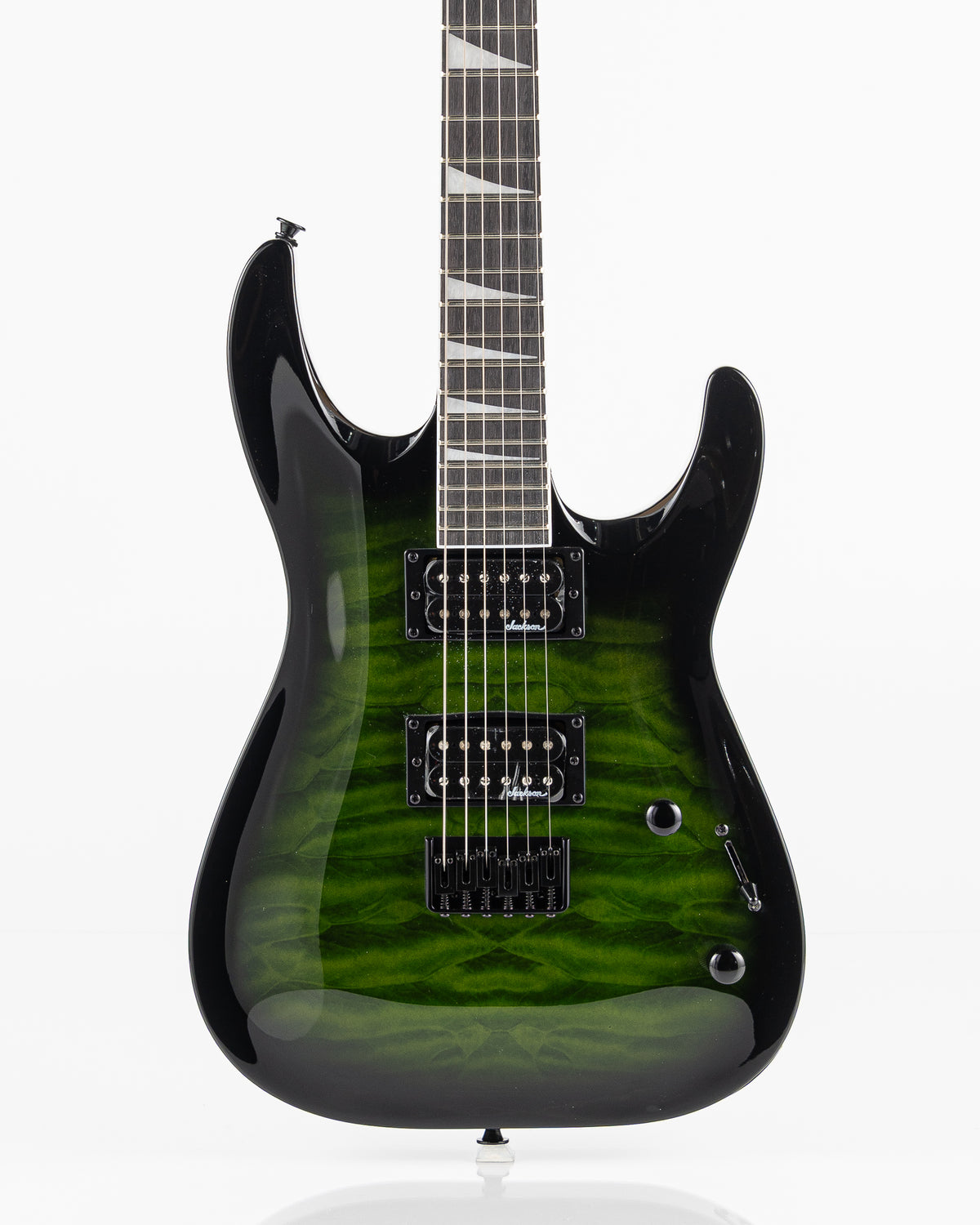 Jackson JS32Q DKA HT Dinky Hard-Tail Electric Guitar - Translucent Green Burst