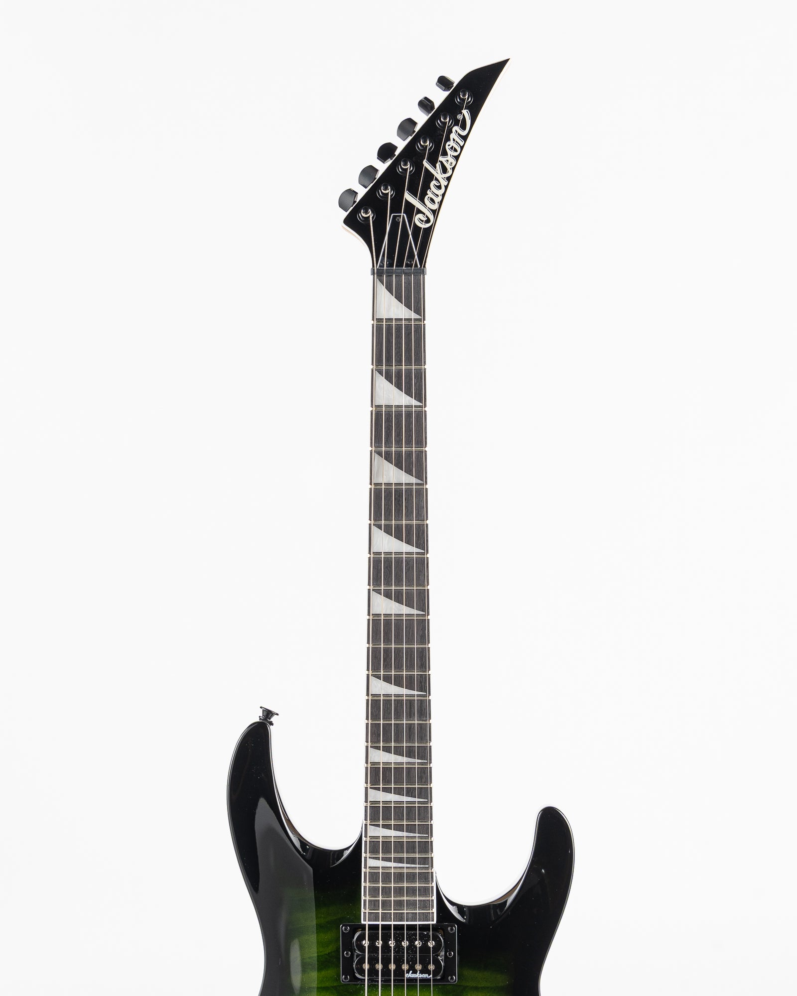 Jackson JS32Q DKA HT Dinky Hard-Tail Electric Guitar - Translucent Green Burst