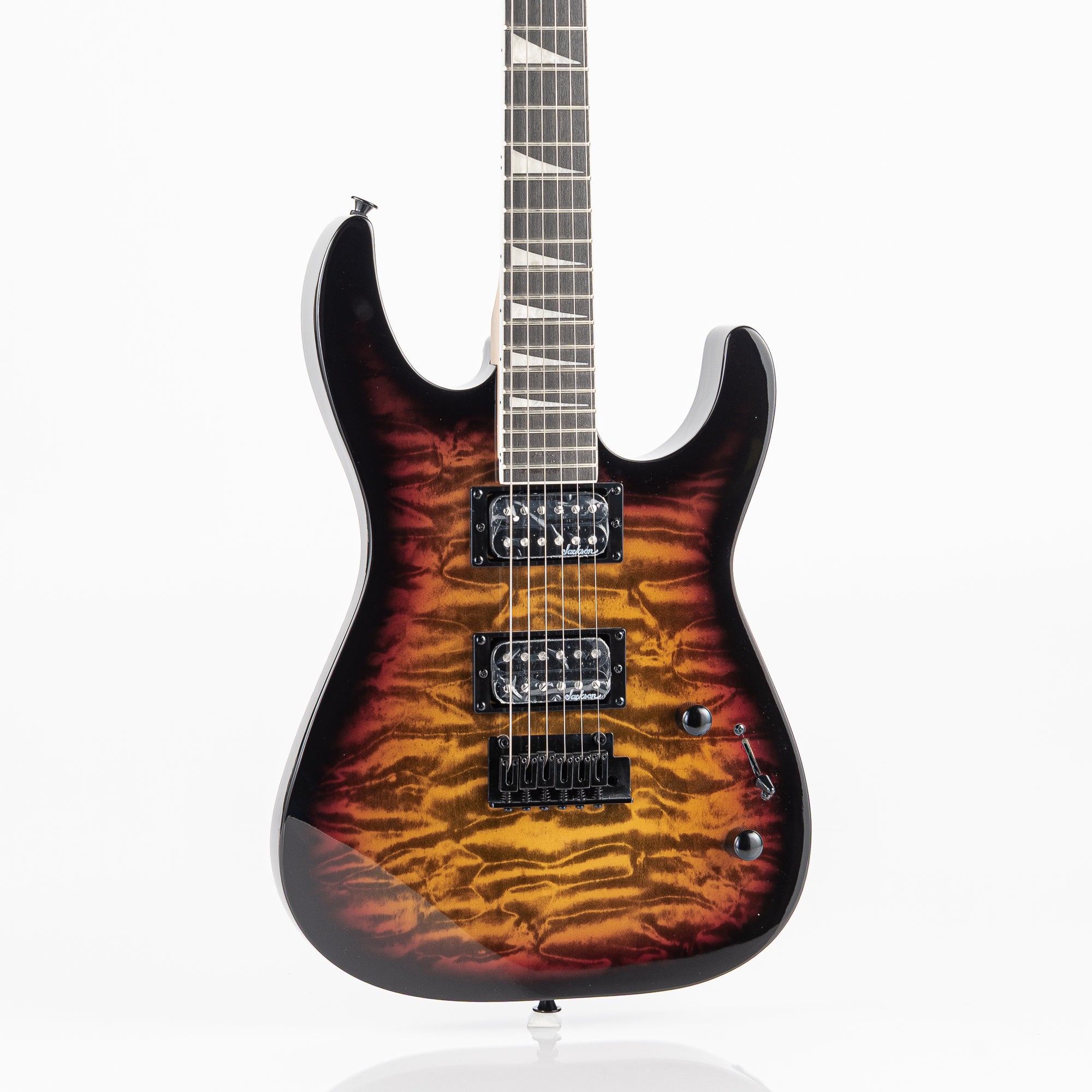 Jackson JS Series Dinky JS20 DKQ 2PT Electric Guitar - Transparent Tobacco Burst