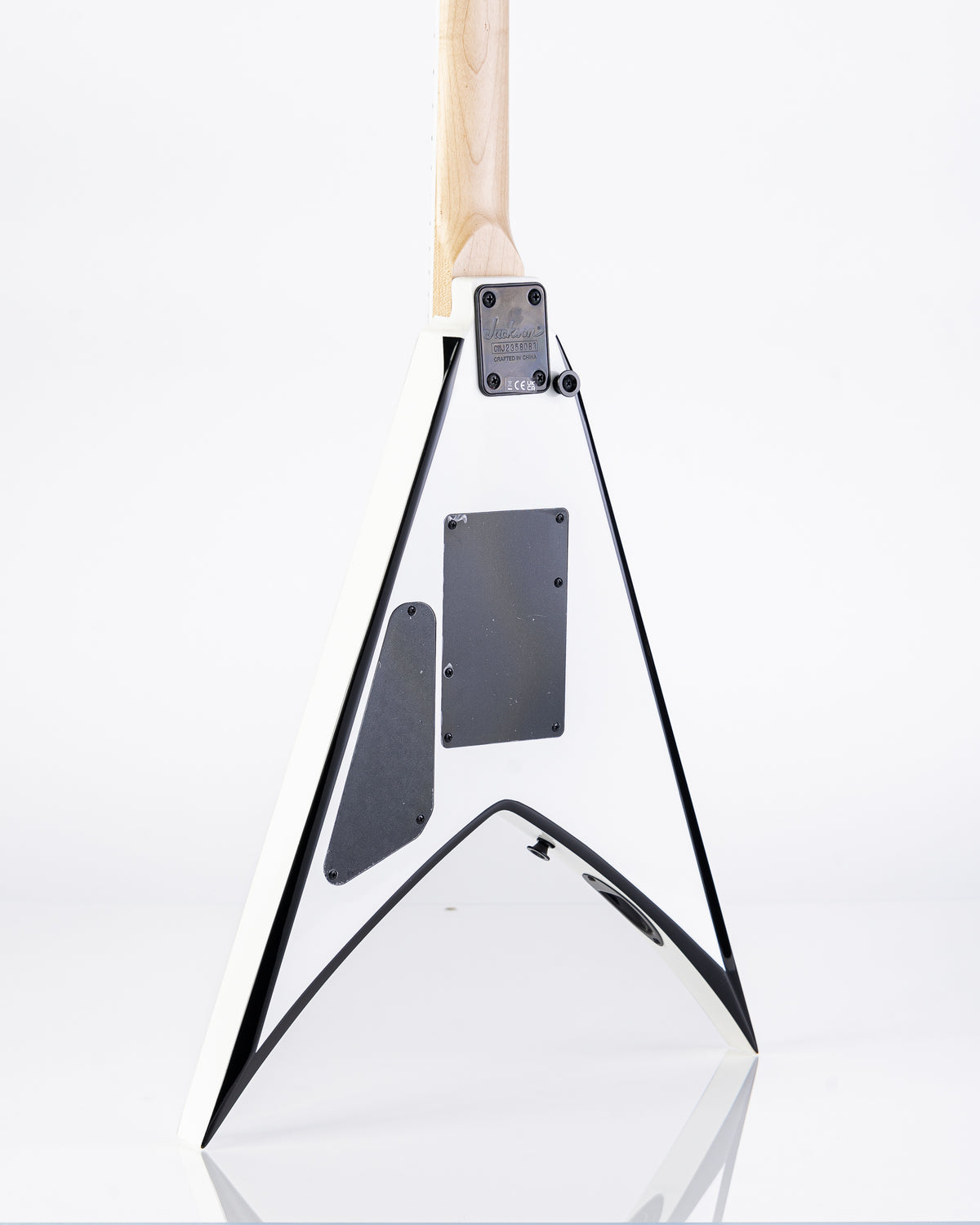 Jackson JS Series JS32 King V Electric Guitar - White With Black Bevels