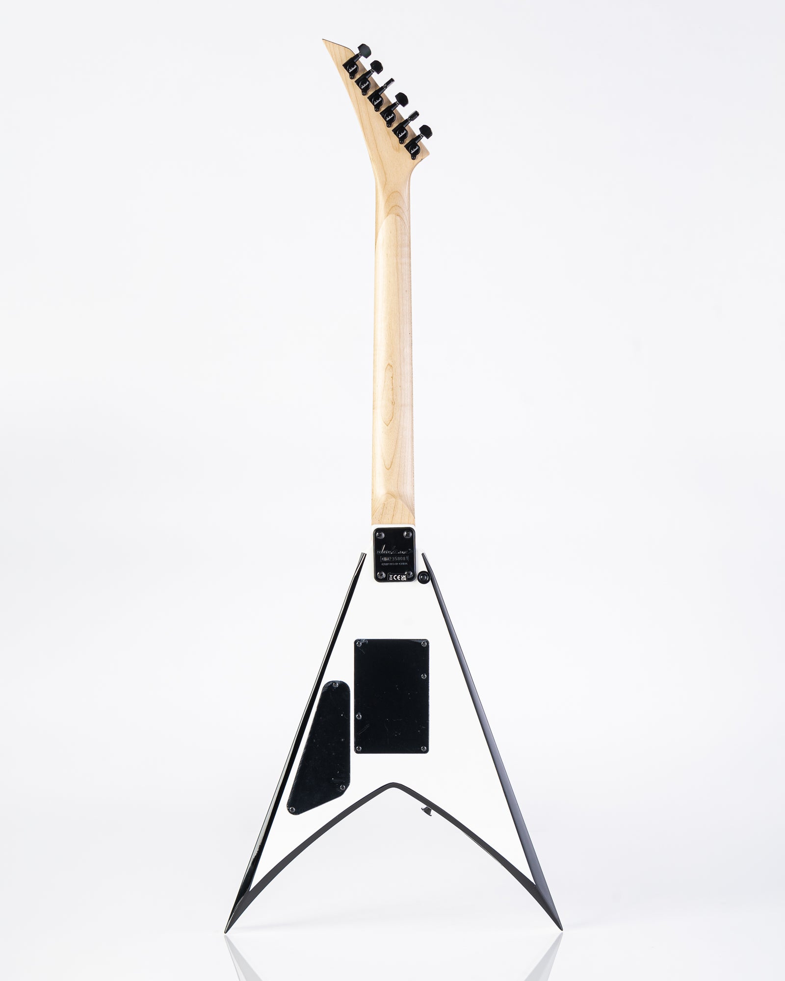 Jackson JS Series JS32 King V Electric Guitar - White With Black Bevels