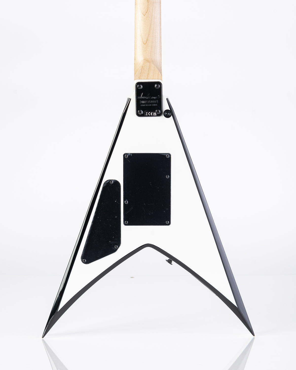 Jackson JS Series JS32 King V Electric Guitar - White With Black Bevels