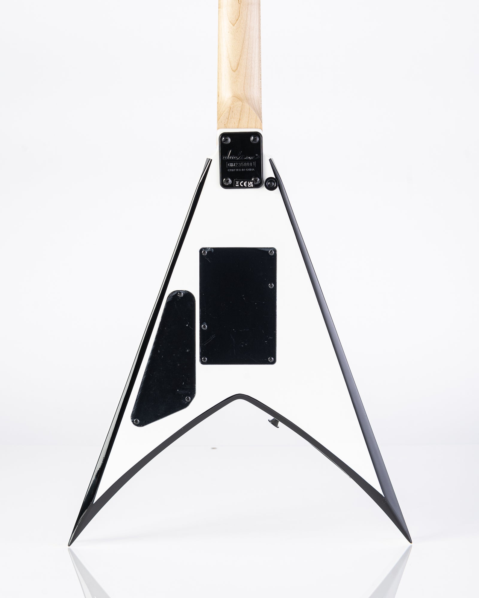 Jackson JS Series JS32 King V Electric Guitar - White With Black Bevels