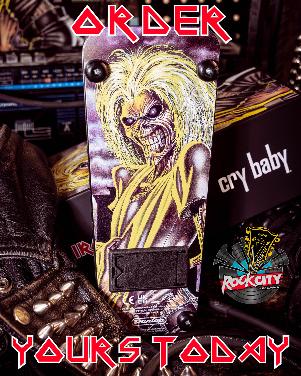 Dunlop IM95K Iron Maiden Killers Limited Edition Cry Baby Wah Guitar Pedal