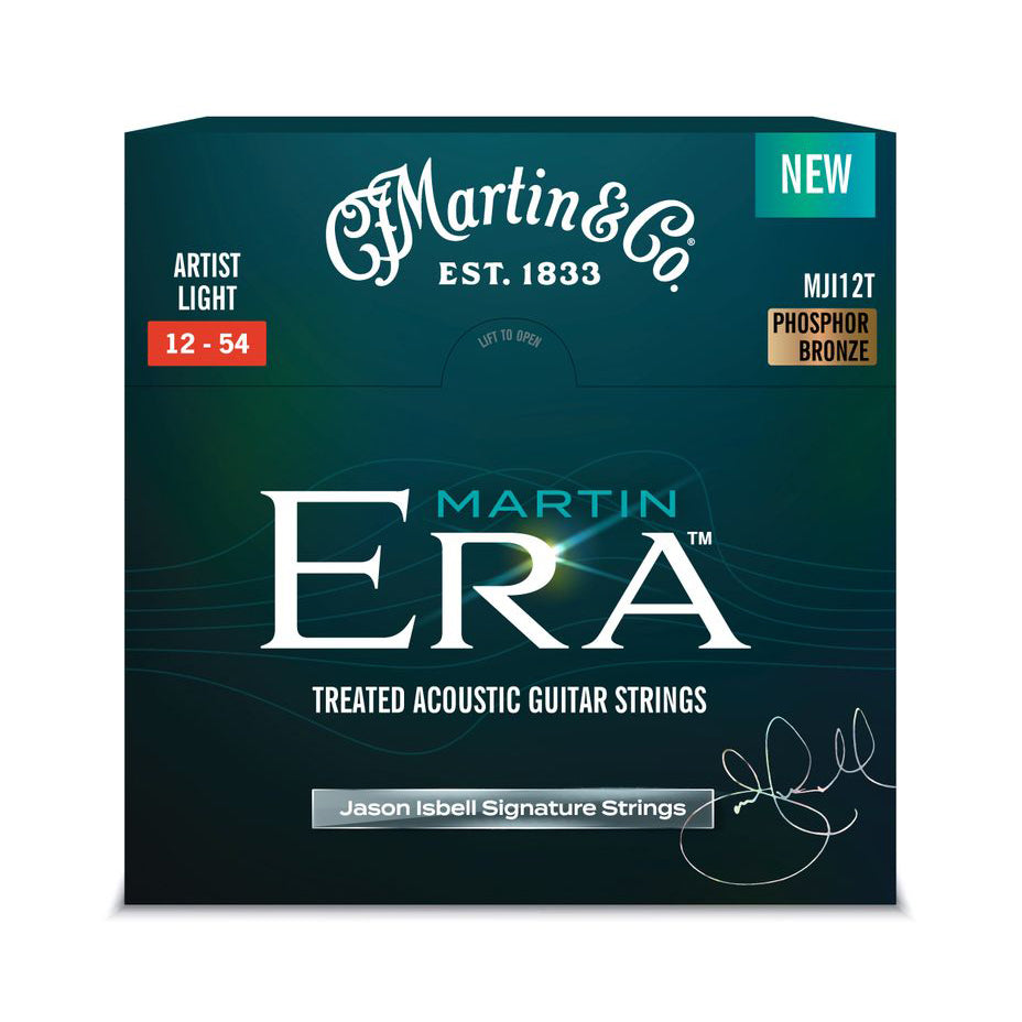 Martin MJI12T Martin Era™ Jason Isbell Signature Treated Phosphor Bronze Artist Light Acoustic Guitar Strings (12-54)