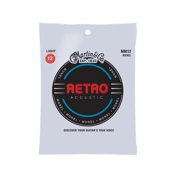Martin MM12 Retro Acoustic Monel Light Acoustic Guitar Strings (12-54)