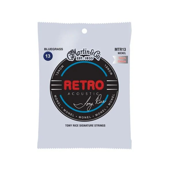 Martin MTR13 Retro Acoustic Tony Rice's Choice Bluegrass Monel Medium Acoustic Guitar Strings (13-56)