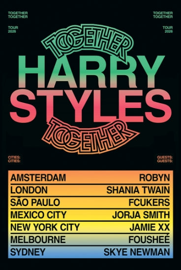 Harry Styles - Concert, Together Tour (24x36 Poster)