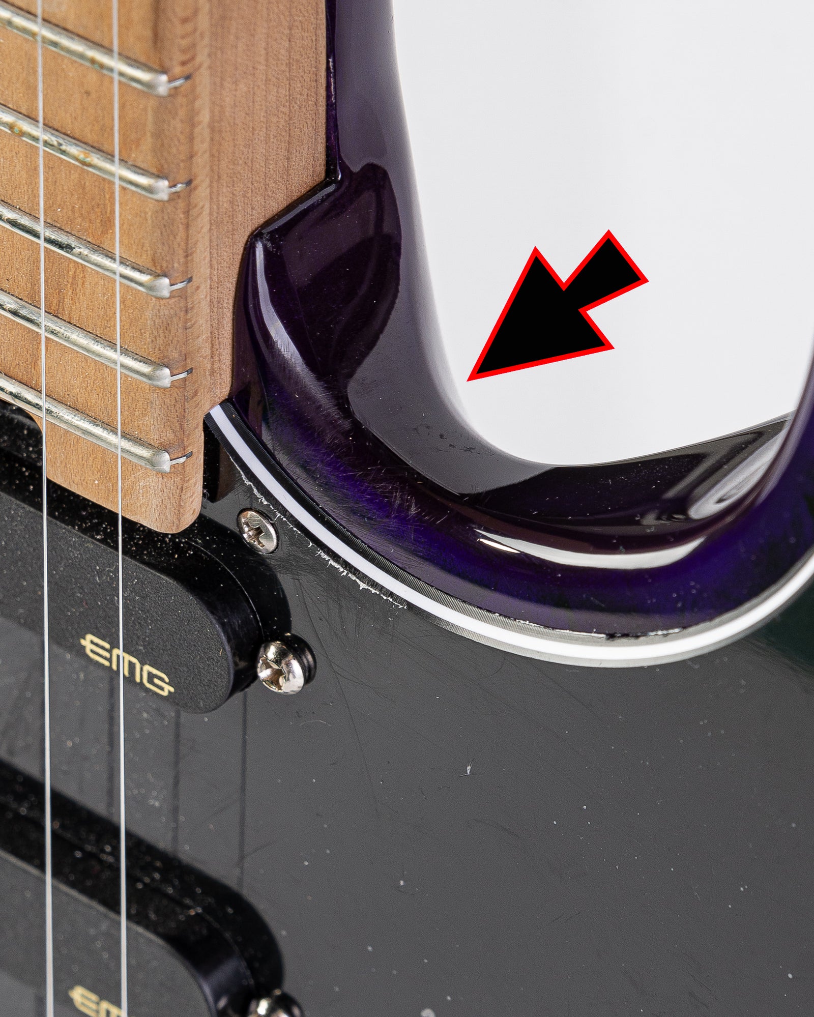 Charvel Marco Sfogli Signature Pro-Mod So-Cal Style 1 HSS FR CM QM with Caramelized Maple Fingerboard - Transparent Purple Burst