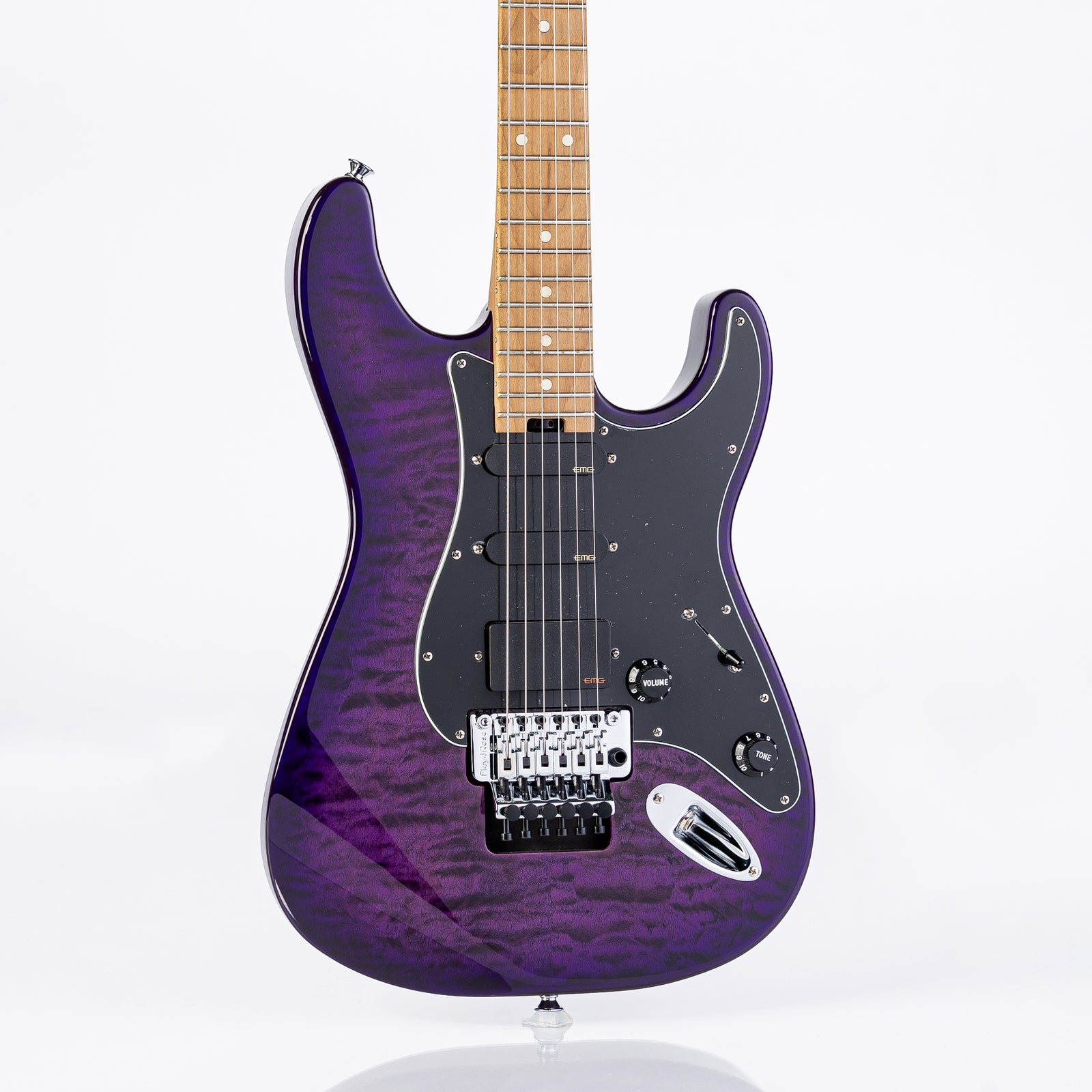 Charvel Marco Sfogli Signature Pro-Mod So-Cal Style 1 HSS FR CM QM with Caramelized Maple Fingerboard - Transparent Purple Burst