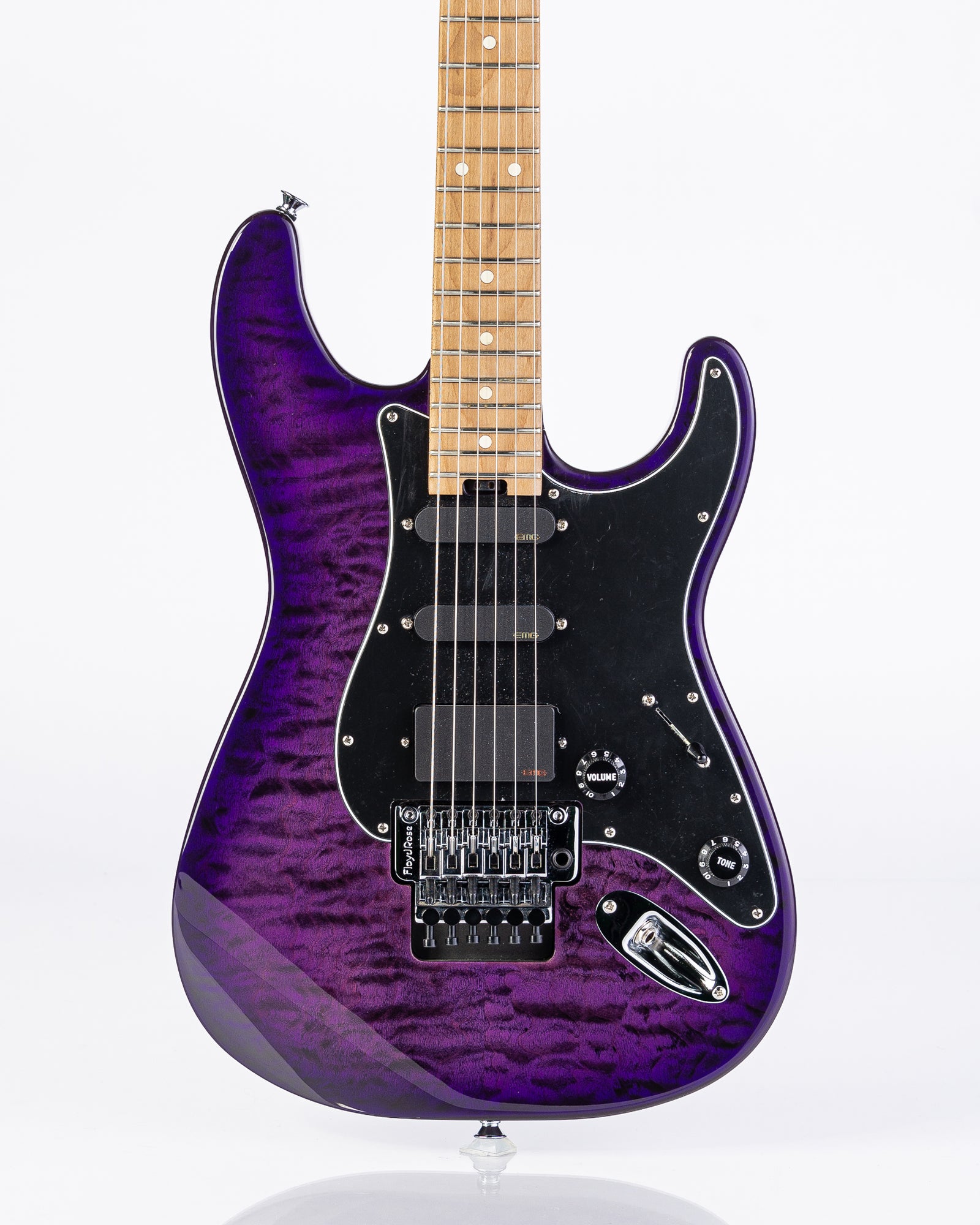 Charvel Marco Sfogli Signature Pro-Mod So-Cal Style 1 HSS FR CM QM with Caramelized Maple Fingerboard - Transparent Purple Burst