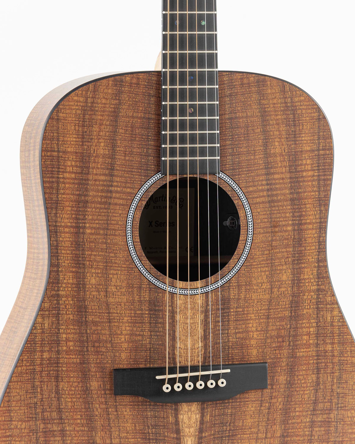Martin D-X1E Koa X Series Dreadnought Acoustic Electric Guitar - Natural