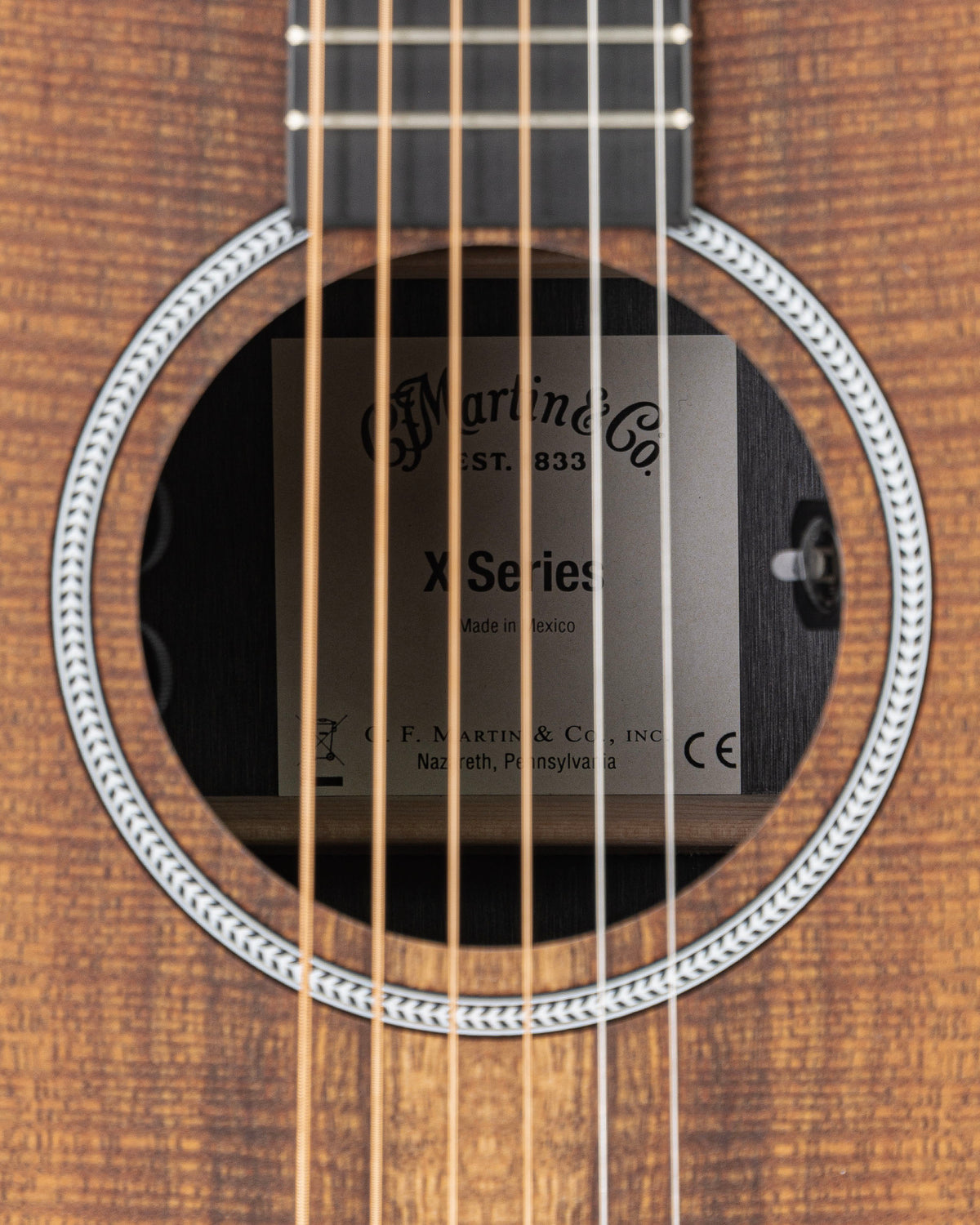 Martin D-X1E Koa X Series Dreadnought Acoustic Electric Guitar - Natural