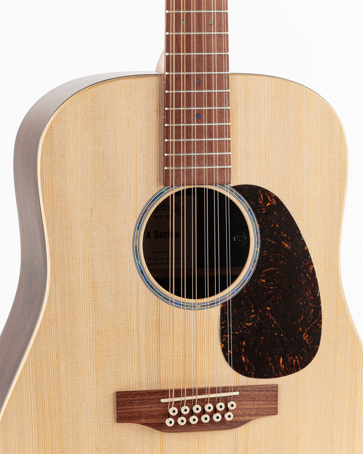 Martin D-X2E X Series Brazilian Rosewood 12 String Dreadnought Acoustic Electric Guitar - Natural
