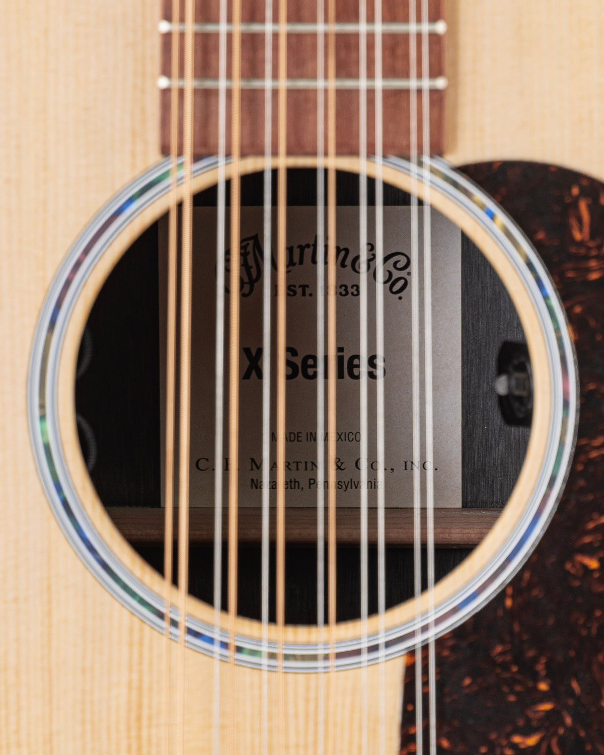 Martin D-X2E X Series Brazilian Rosewood 12 String Dreadnought Acoustic Electric Guitar - Natural