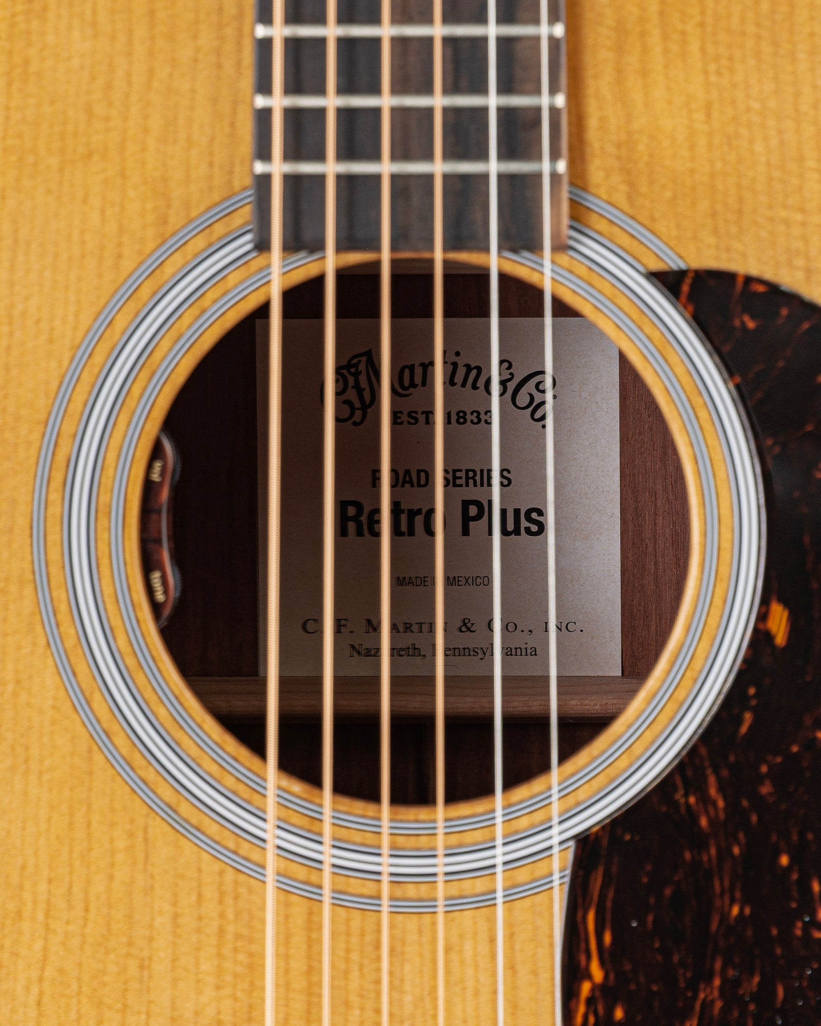 Martin DE Retro Plus Granadillo Road Series Dreadnought Acoustic Electric Guitar - Aging Toner Natural Gloss