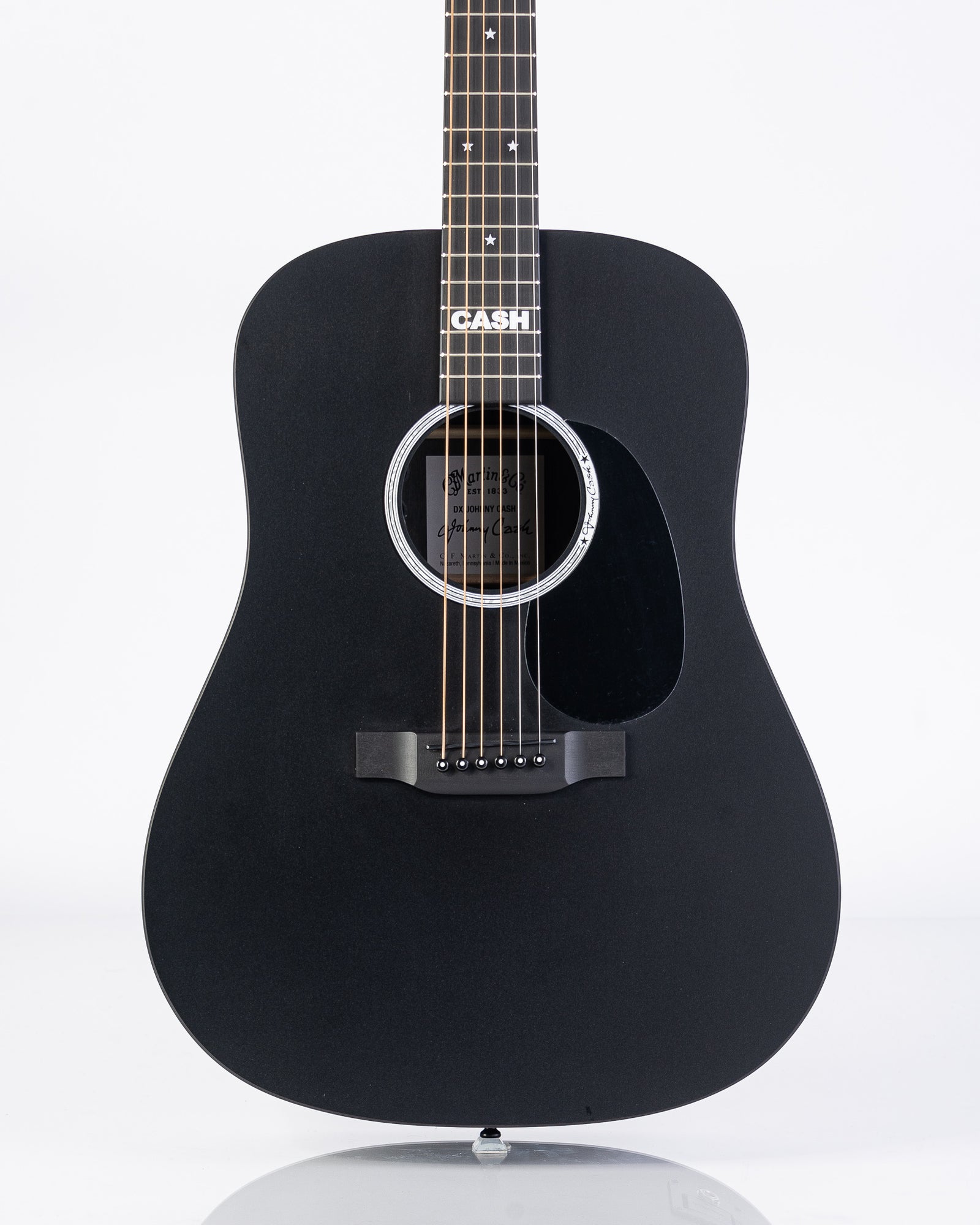 Martin X Series Johnny Cash Signature Acoustic Electric Guitar - Black