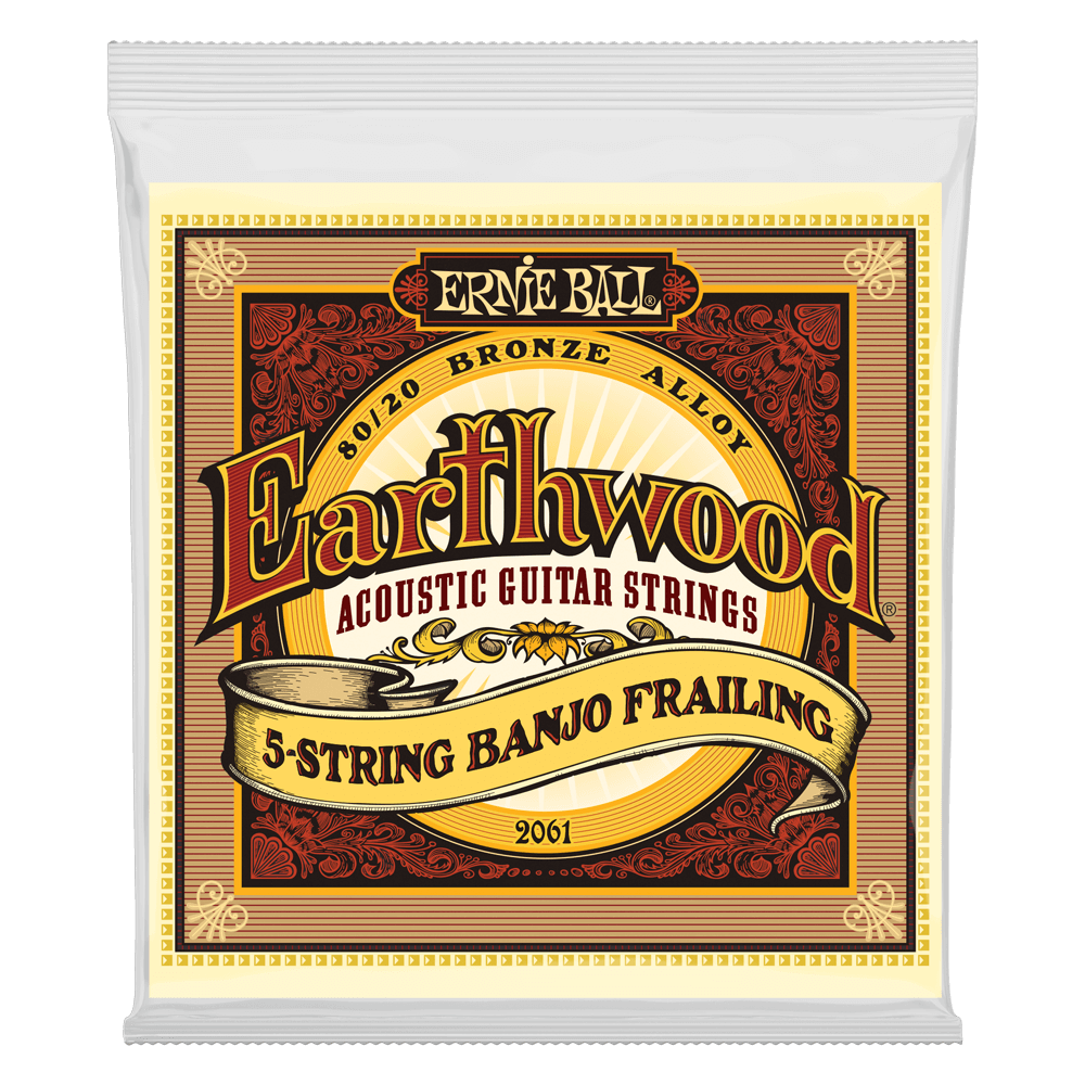 Ernie Ball P02063 Earthwood 80/20 Bronze Loop End 5-String Bluegrass Banjo Strings (9-20)