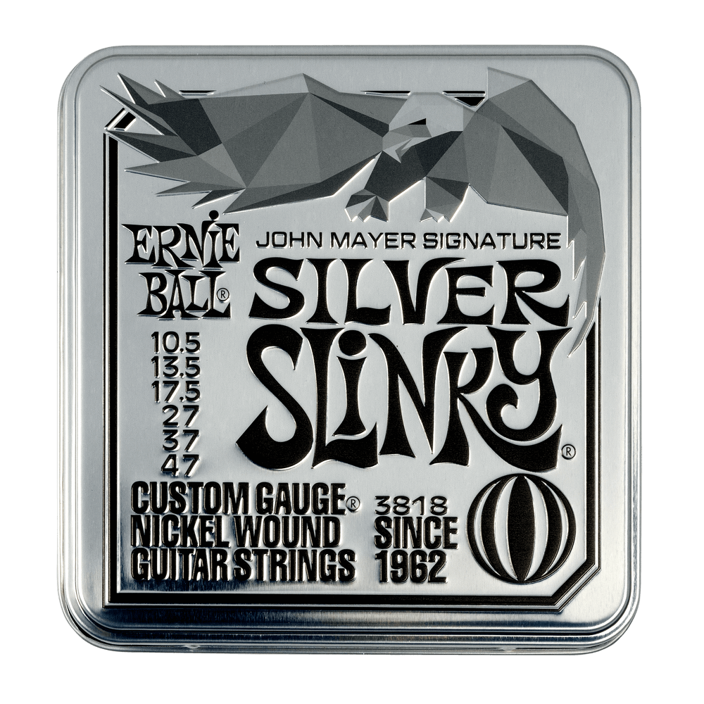 Ernie Ball John Mayer Silver Slinky Guitar String Tin