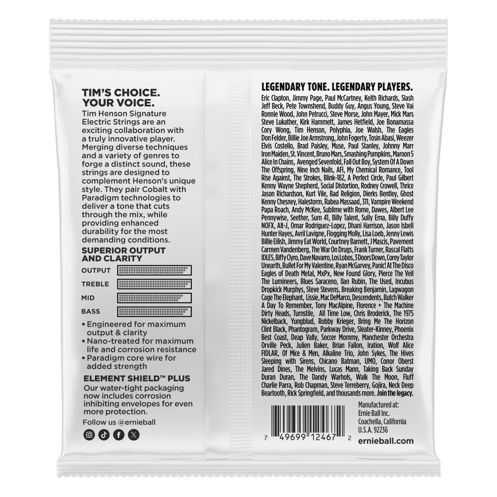 Ernie Ball P03826 Tim Henson Signature Electric Guitar Strings (9.5-46)