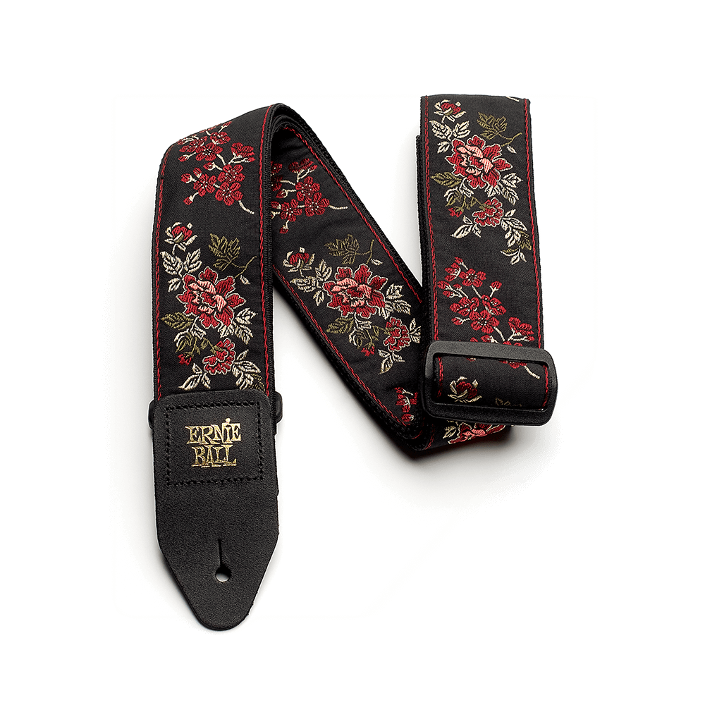 Ernie Ball Jacquard Strap - Red Rose