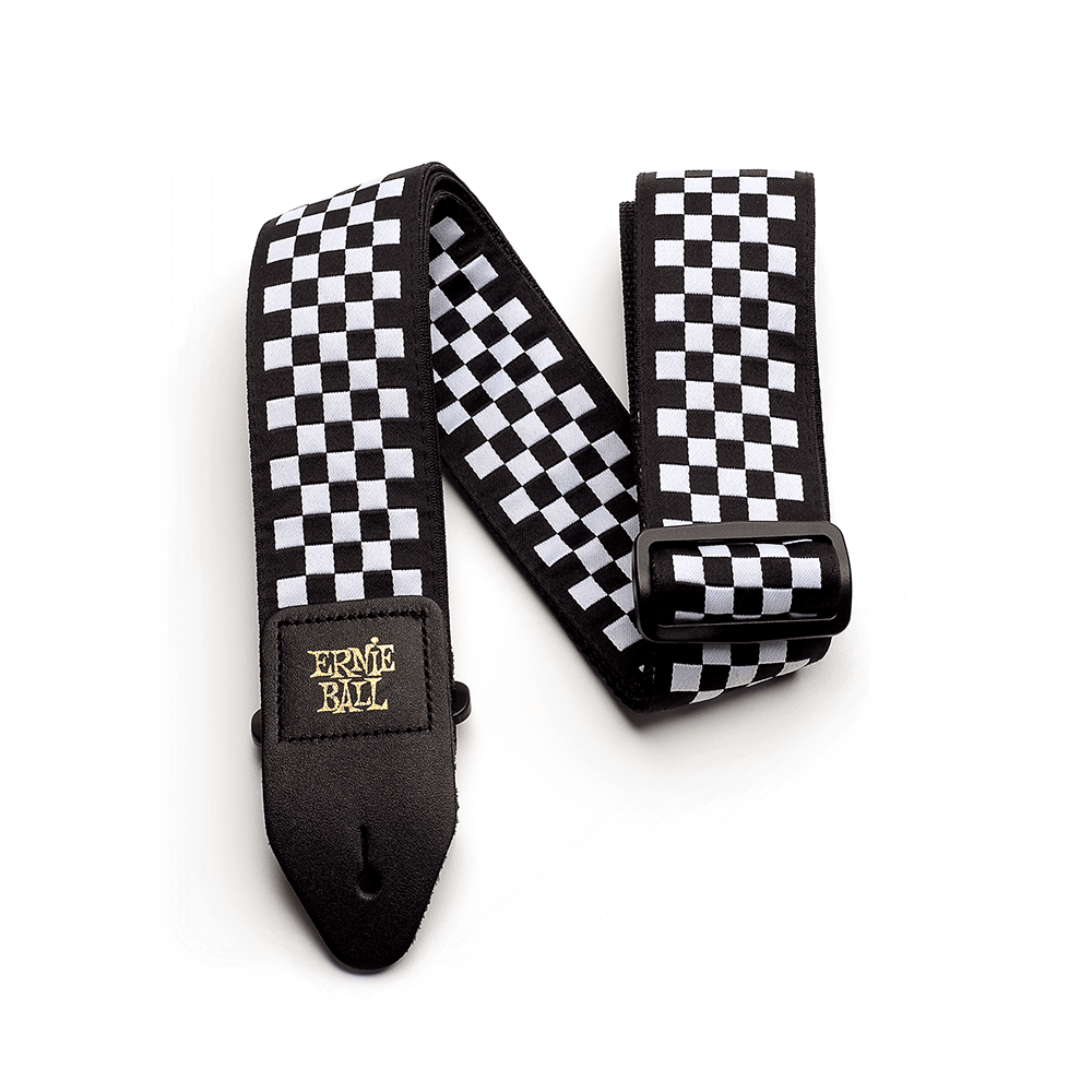 Ernie Ball Jacquard Strap - Black & White Checkers