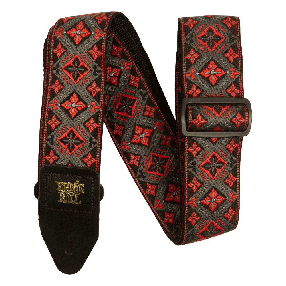 Ernie Ball P05346 Classic Jacquard Guitar Strap/Bass Strap - Red King