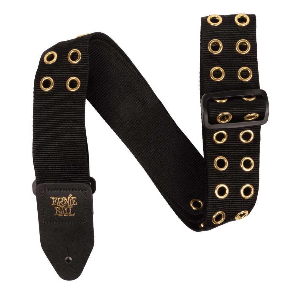 Ernie Ball Premium 2 Inch Guitar Strap - Hole Lotta Metal Gold