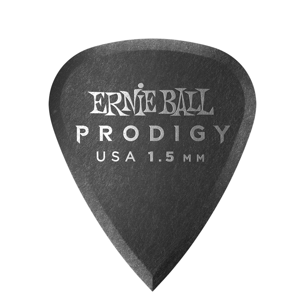 Ernie Ball Prodigy Guitar Picks - Standard 1.5MM Black - 6 Pack