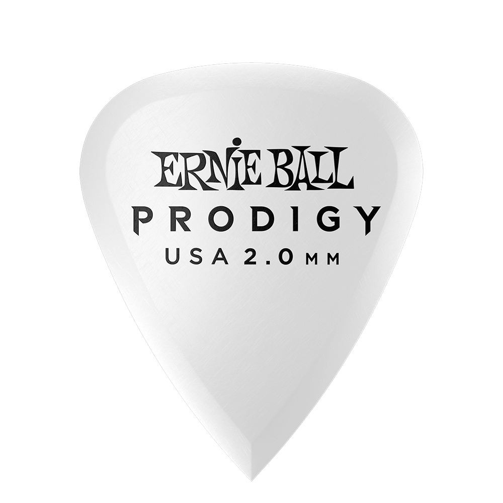 Ernie Ball P09202 Prodigy Guitar Picks - Standard 2.0MM (6 Pack) - White