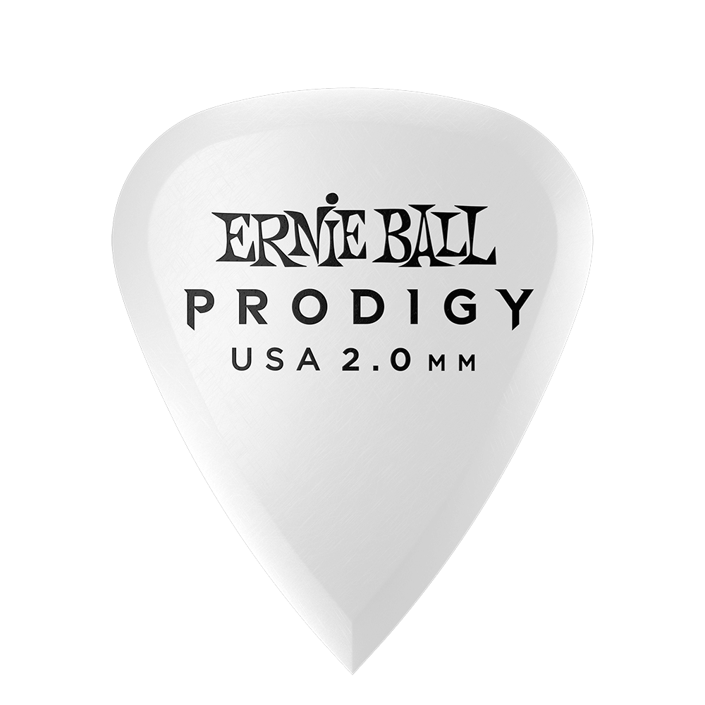 Ernie Ball Prodigy Guitar Picks - Standard 2.0MM White - 6 Pack