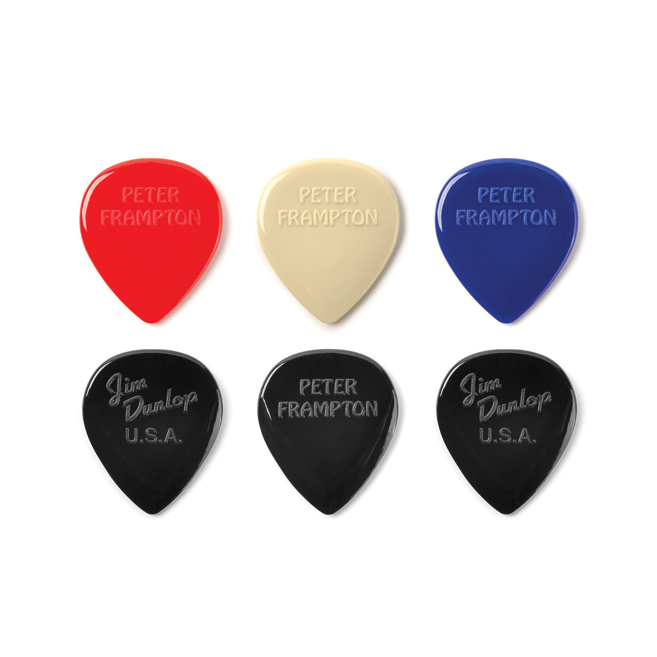 Dunlop Peter Frampton Vintage Teardrop Pick - 6 Pack