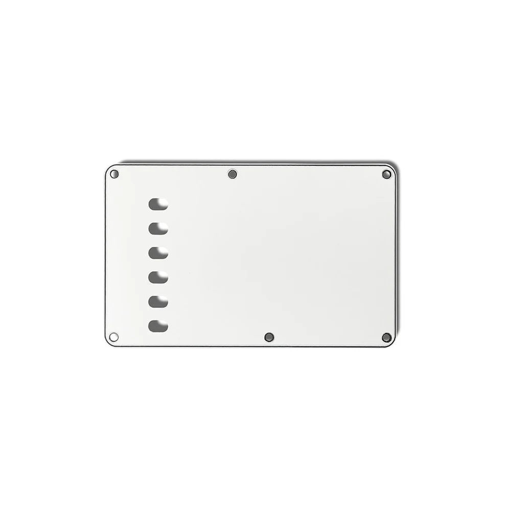 Allparts PG-0556-035 Tremolo Spring Cover Backplate - Standard / White 3-ply (W/B/W) .090