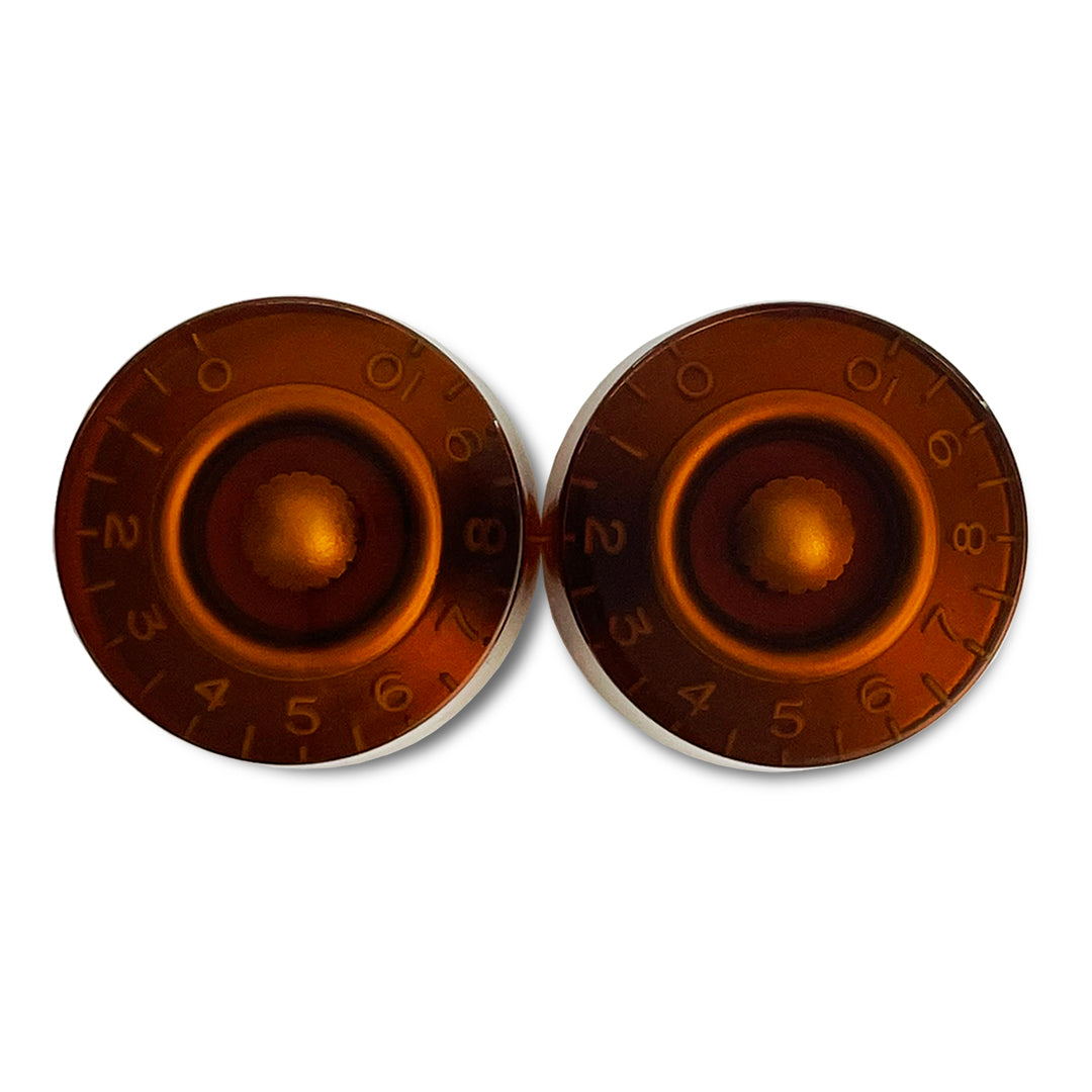 Allparts PK-0130-022 Set of 2 Vintage-style Speed Knobs - Amber