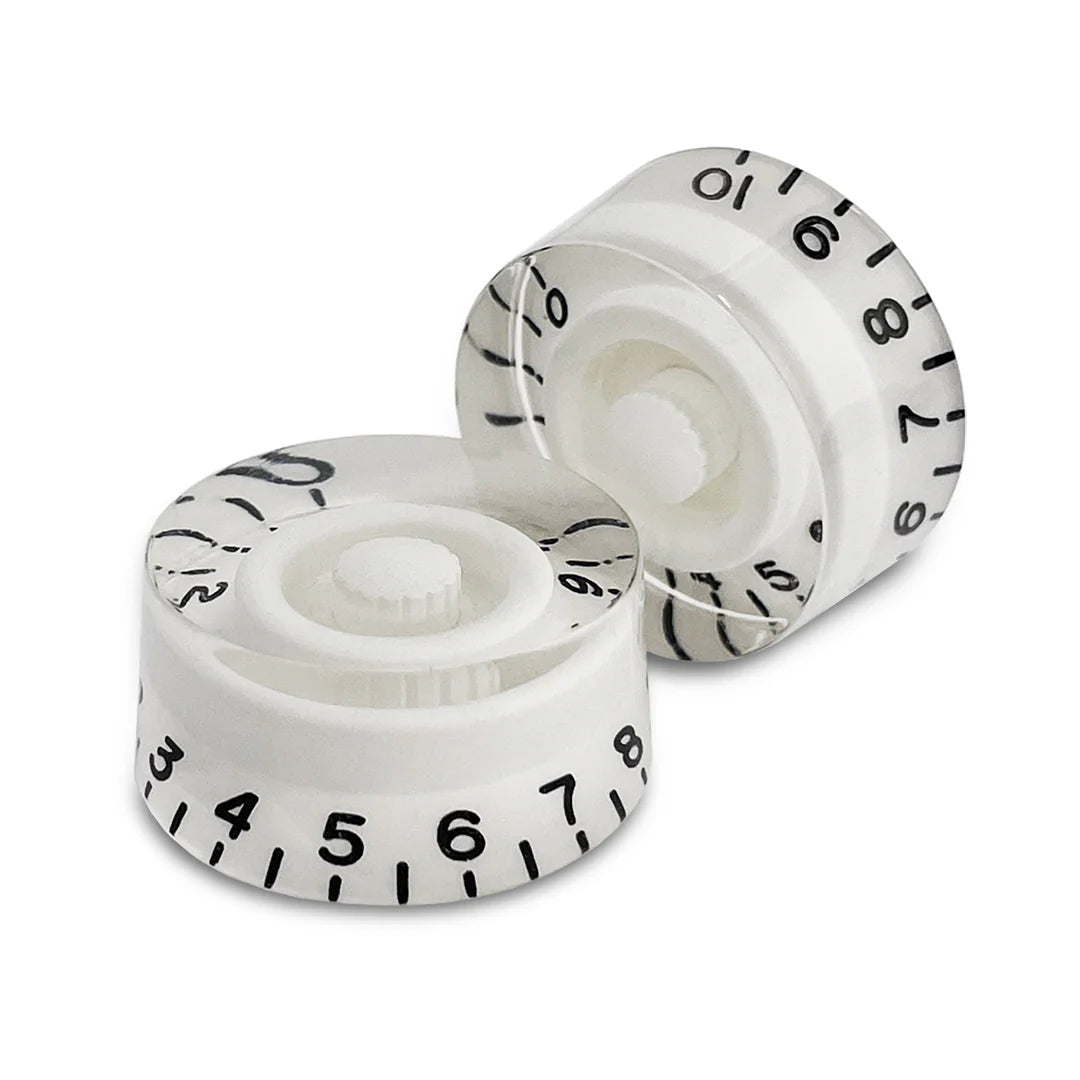 Allparts PK-0130-025 Set of 2 Vintage-style Speed Knobs - White