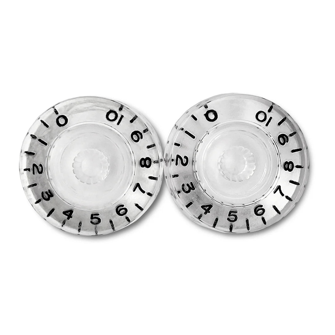 Allparts PK-0130-031 Set of 2 Vintage-style Speed Knobs - Clear