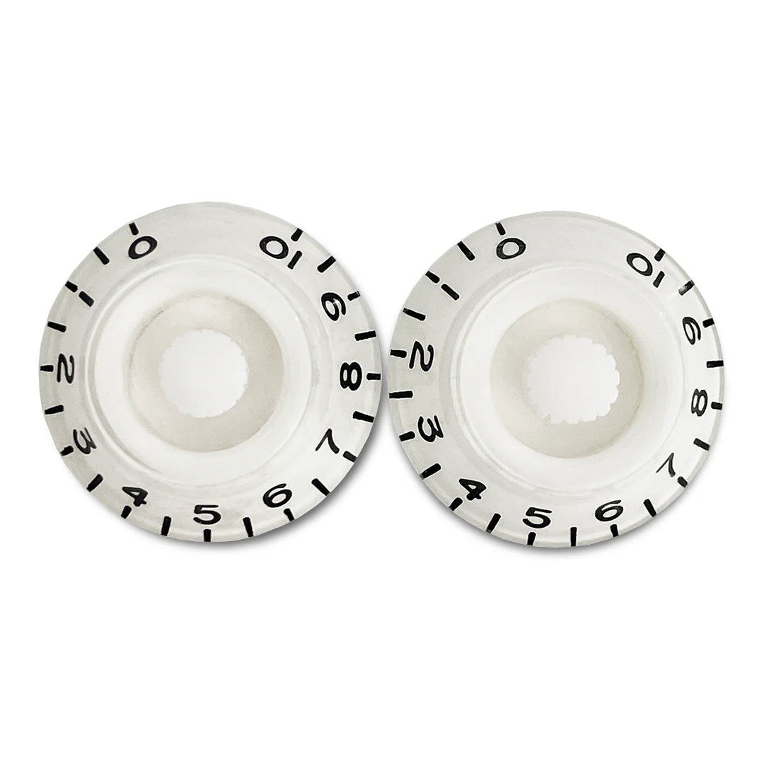 Allparts PK-0140-025 Set of 2 Vintage-style Bell Knobs - White
