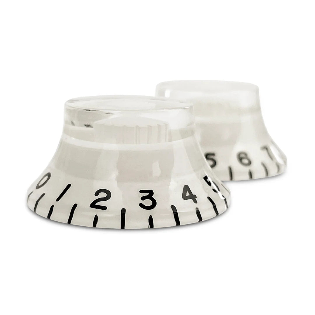 Allparts PK-0140-025 Set of 2 Vintage-style Bell Knobs - White