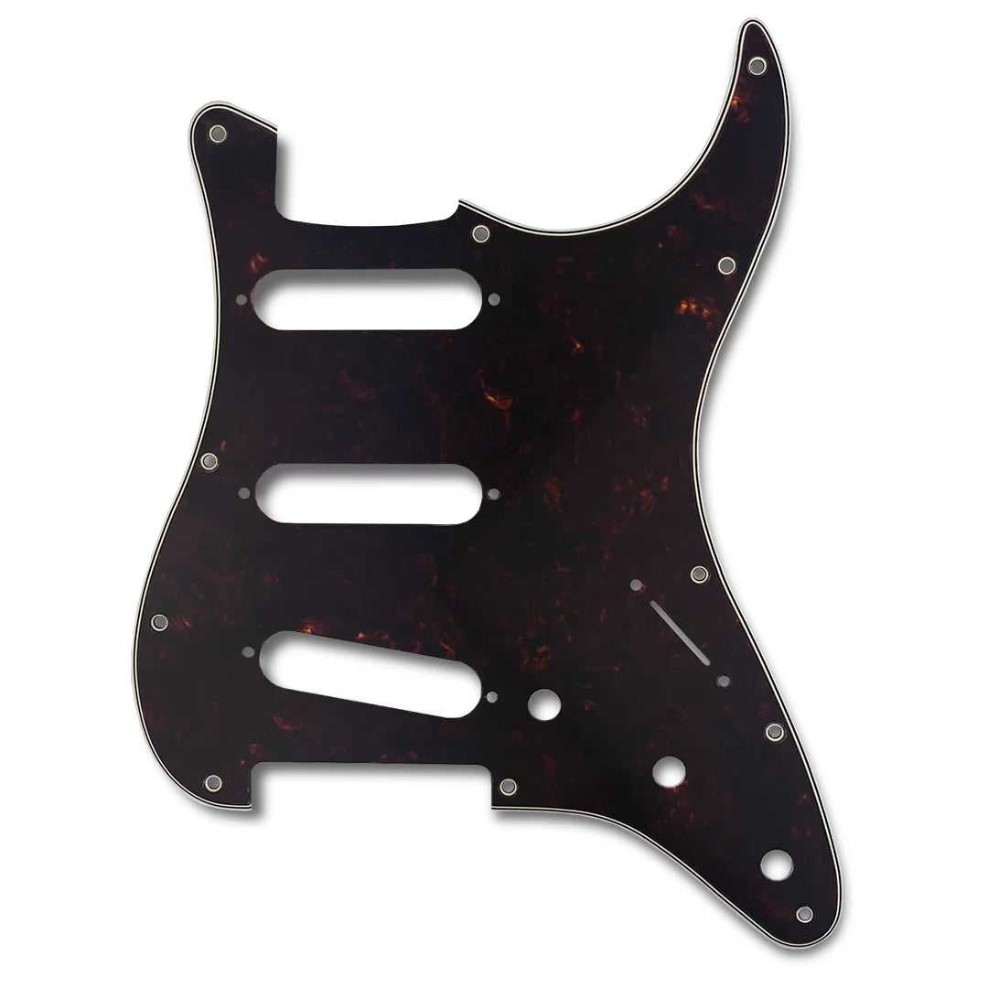 Allparts PR-3850-043 PRiMO Pickguard for Stratocaster, S-S-S Pickup Configuration - Tortoise 3-Ply (T/W/B) .090