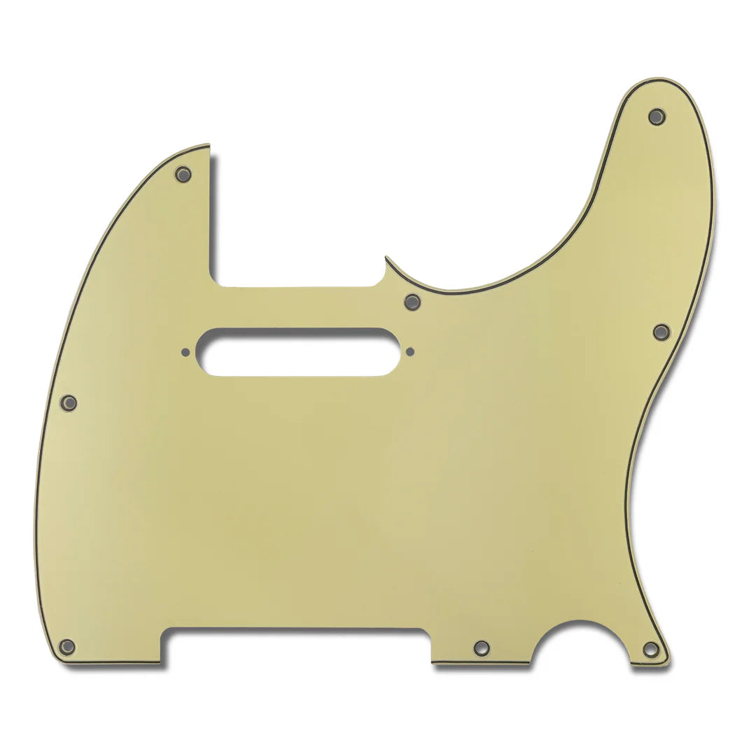 Allparts PR-3852-048 PRiMO Pickguard for Telecaster, S-S Pickup Configuration - Vintage Cream