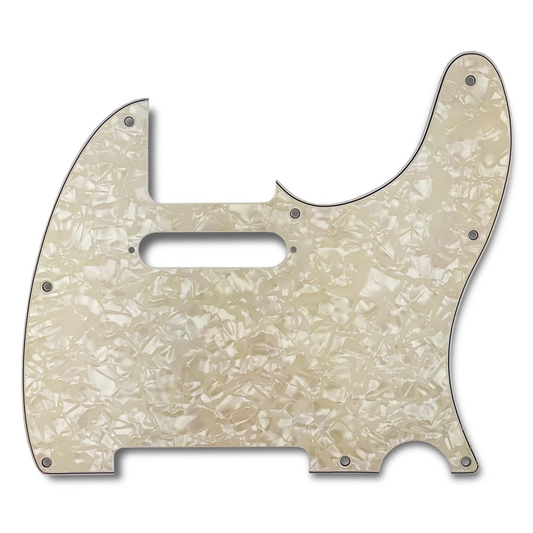 Allparts PR-3852-065 PRiMO Pickguard for Telecaster, S-S Pickup Configuration - Parchment Pearloid 4-ply (PP/P/B/P) .100
