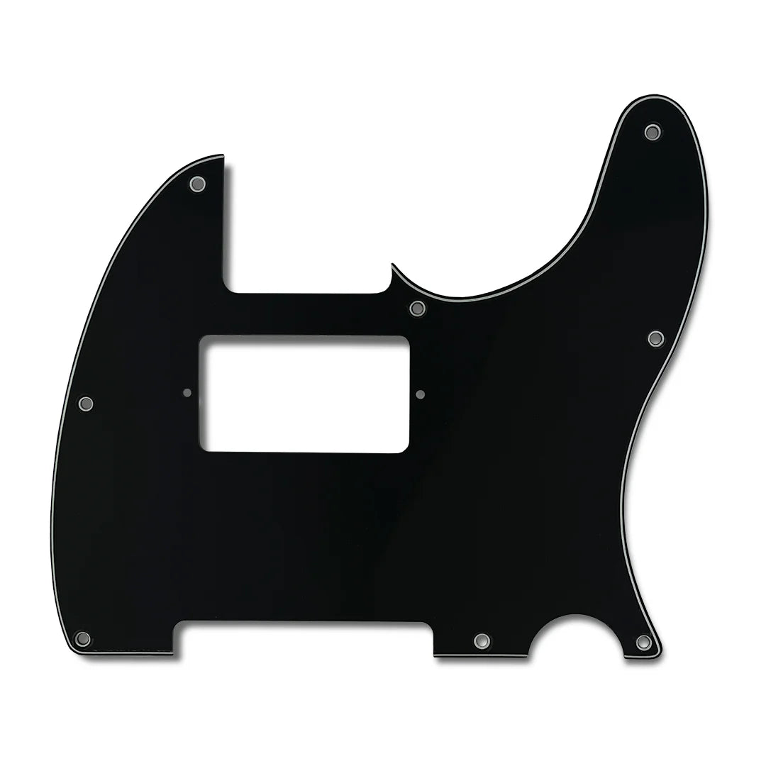 Allparts PR-3853-033 PRiMO Pickguard for Telecaster, S-H Pickup Configuration - Black 3-Ply (B/W/B) .090