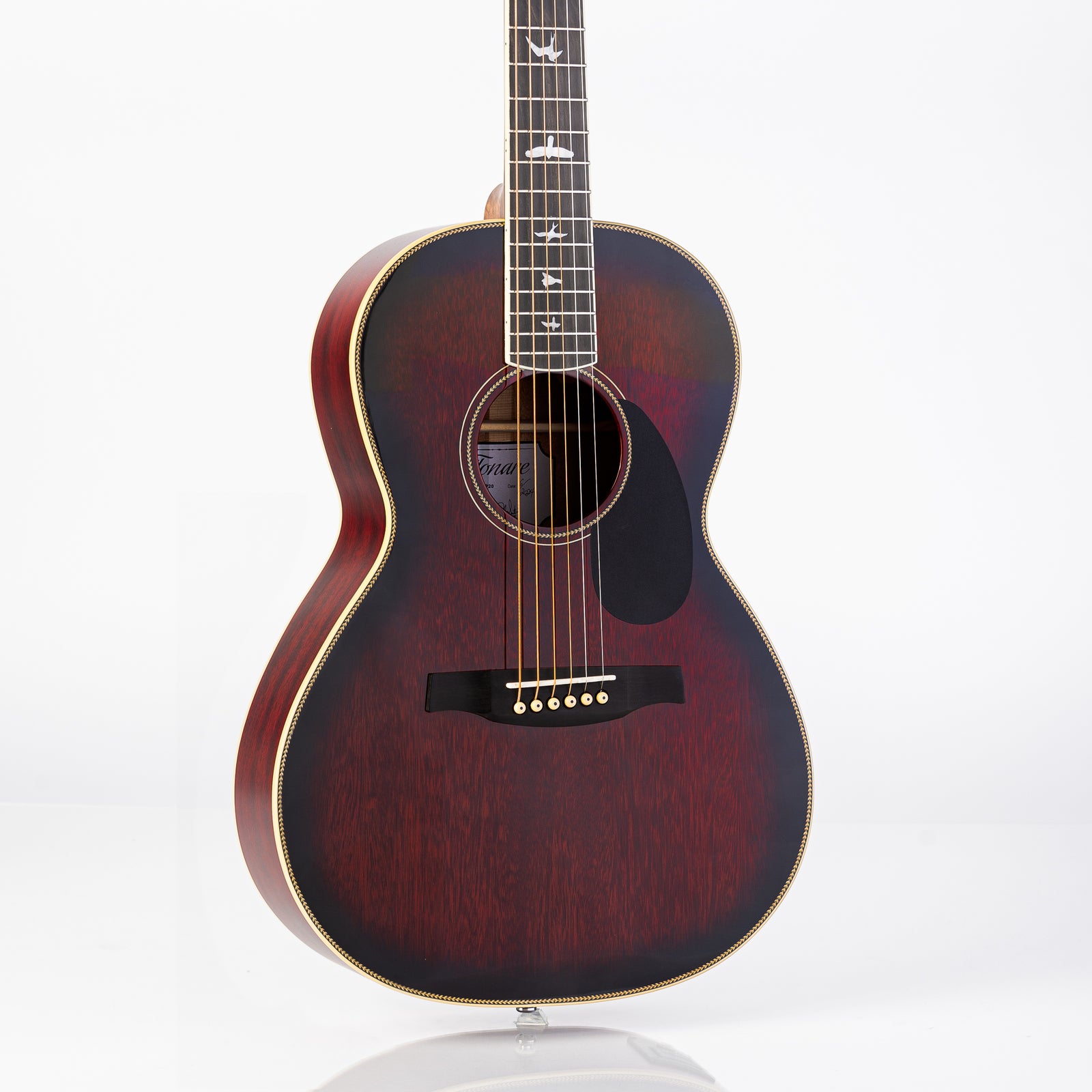 PRS SE P20E Tonare Parlor Acoustic Electric Guitar - Fire Red Burst