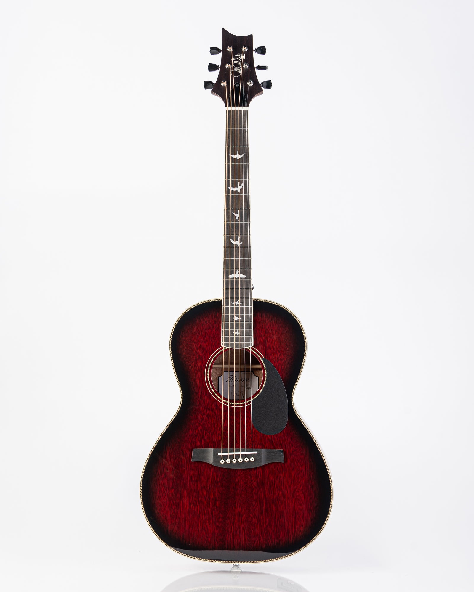 PRS SE P20E Tonare Parlor Acoustic Electric Guitar - Fire Red Burst