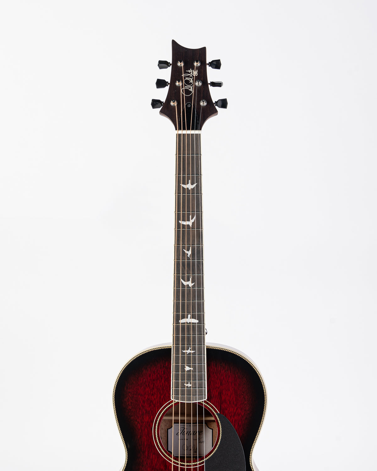 PRS SE P20E Tonare Parlor Acoustic Electric Guitar - Fire Red Burst
